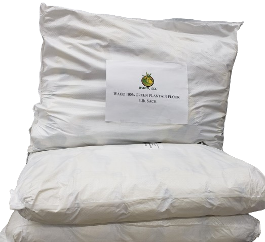 WAOD 100% Green Plantain Flour (5-Ib Sack)